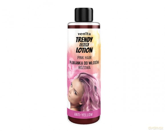VENITA Trendy Color Lotion Płukanka do włosów anti-yellow - Różowa 200ml