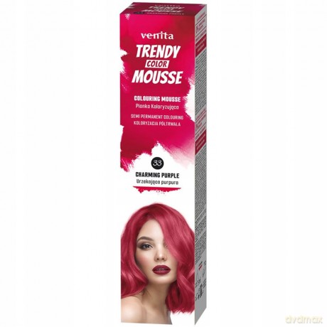 VENITA Trendy Color Mousse Pianka koloryzująca do włosów - 33 Charming Purple (Czarująca Purpura) 75ml