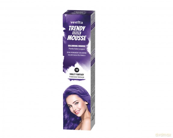 VENITA Trendy Color Mousse Pianka koloryzująca do włosów - 40 Violet Fantasy (Fioletowa Fantazja) 75ml