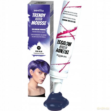 VENITA Trendy Color Mousse Pianka koloryzująca do włosów - 43 Peri Blue (Fioletowy Błękit) 75ml