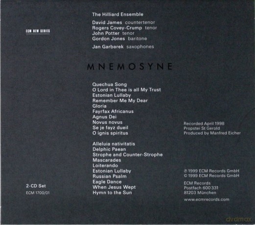 Jan Garbarek: Mnemosyne [2CD]