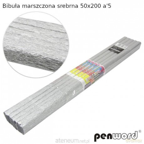 Bibuła marszczona srebrna 50x200 (5szt)