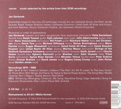 Jan Garbarek: Rarum [2CD]