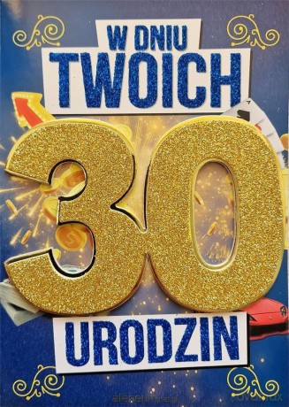 Karnet Urodziny 30 męskie