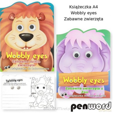 Kolorowanka Wobbly Eyes Zabawne zwierzęta MIX [KSIĄŻKA]