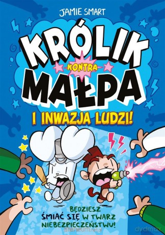 Królik kontra Małpa i inwazja ludzi (Tom 2) - Jamie Smart, Jamie Smart, Mateusz Lis [KOMIKS]
