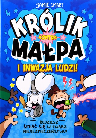 Królik kontra Małpa i inwazja ludzi (Tom 2) - Jamie Smart, Jamie Smart, Mateusz Lis [KOMIKS]