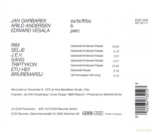 Jan Garbarek: Triptykon [CD]