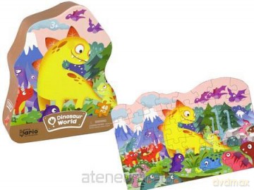 LEANTOYS 48 el. Dinozaur wulkan [PUZZLE]