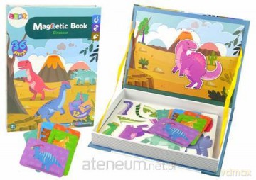 LEANTOYS Książka magnetyczna Dinozaury 36 el. [PUZZLE]