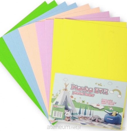 Pianka pastel brokat 20x30 10szt