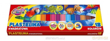 Plastelina kwadratowa 18 kolorów