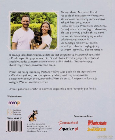 Przygoda psa Precla (Tom 1) Precel pokonuje strach - Marta Maj, Karolina Ptasznik [KSIĄŻKA]