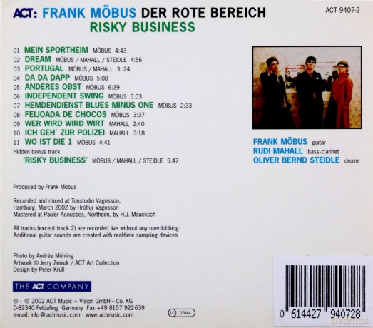 Möbus, Frank Der Rote Bereich (R. Mahall, J. Schröder): Risky Business [CD]