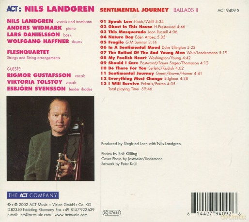 Landgren, Nils (A. Widmark, L. Danielsson, W. Haffner): Sentimental Journey (Ballads II) (digipack) [CD]
