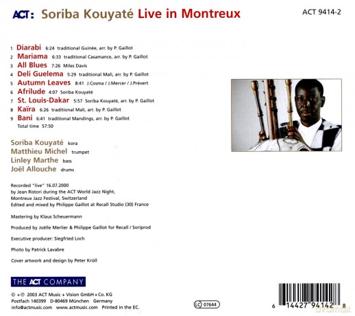 Kouyate, Soriba (M. Michel, L. Marthe, J. Allouche): Live in Montreux [CD]
