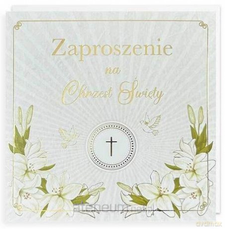 Zaproszenie Chrzest 5szt