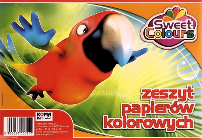 Zeszyt papierów kolorowych A5