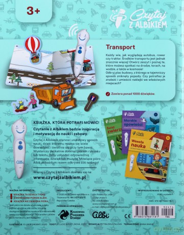 Czytaj z Albikiem. Zeszyt z naklejkami: Transport 3+ [KSIĄŻKA]