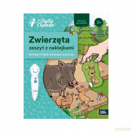 Czytaj z Albikiem. Zeszyt z naklejkami: Zwierzęta 3+ [KSIĄŻKA]