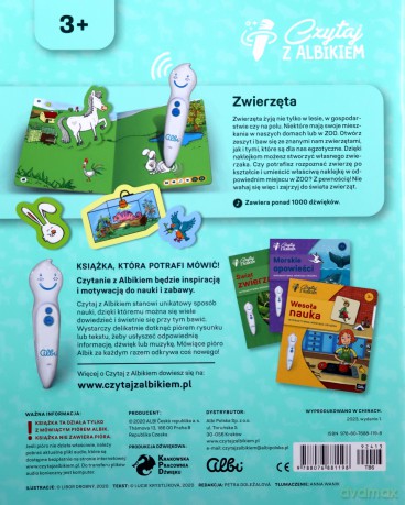 Czytaj z Albikiem. Zeszyt z naklejkami: Zwierzęta 3+ [KSIĄŻKA]