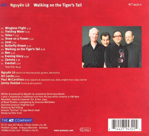 Le, Nguyen Quartet (P. McCandless, A. Lande, J. Haddad): Walking on the Tiger's Tail [CD]