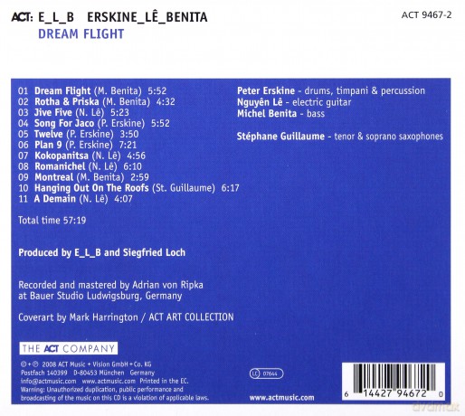 E_L_B (Peter Erskine_Nguyen Le_Michel Benita) feat. S. Gauillaume: Dream Flight [CD]