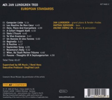 Lundgren, Jan Trio (M. Svensson, Z. Csörsz Jr.): European Standards (digipack) [CD]