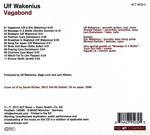 Wakenius, Ulf (L. Danielsson, V. Peirani, Y.S. Nah, E. Wakenius, M. Dahlvid, N. Le): Vagabond [CD]