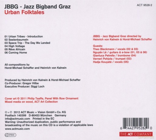 JBBG - Jazz Bigband Graz feat. T. Bleckmann, N. Le, G. Petrella: Urban Folktales [CD]