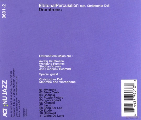 ElbtonalPercussion feat. Christopher Dell: Drumtronic [CD]