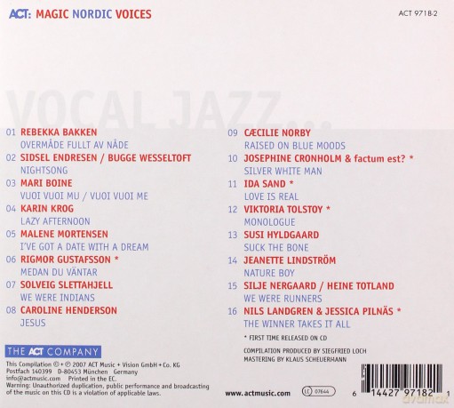 Various Artists (R. Bakken, S. Endresen, M. Boine, K. Krog, M. Mortensen, R. Gustafsson, S. Slettahjell, C. Henderson, C. Norby, J, Cronholm, I. Sand, V. Tolstoy, S. Hyldgaard, J. Lindström, S. Nergaard, H. Totland, J. Planäs, N. Landgren): Magic Nordic V