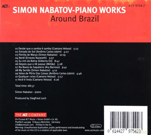 Nabatov, Simon (piano solo): Piano Works V: Around Brazil [CD]
