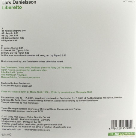 Lars Danielsson (Tigran, M. Öström, A. Henriksen, J. Parricelli): Liberetto [WINYL]