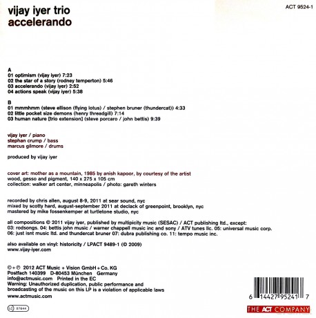 Iyer, Vijay Trio (S. Crump, M. Gilmore): Accelerando [WINYL]