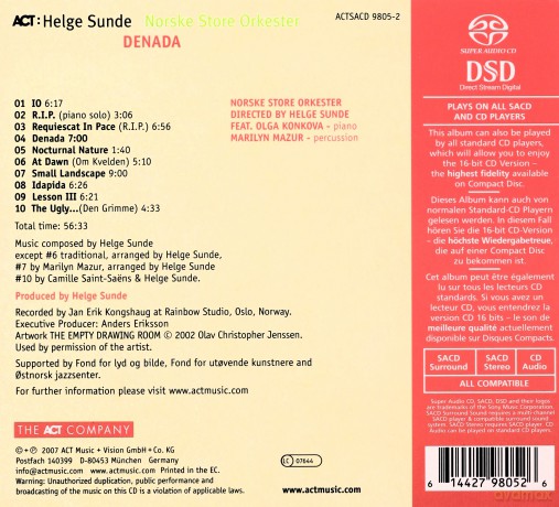 Sunde, Helge Norske Store Orkester feat. O. Konkova, M. Mazur: Denada (SACD hybrid) [SACD]