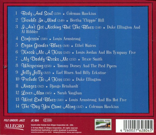 Various Artists: Jazz Cats (C. Hawkins, B. Hill, D. Ellington, L. Armstrong, E. Waters, L. Jordan, T. Smith, T. Dorsey, E. Hines, D. Reinhardt, S. Vaughan): Late Night Jazz [CD]