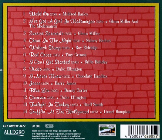 Various Artists: Jazz Cats (M. Bailey, G. Miller, S. Bechet, R. Eldridge, T. Grimes, B. Holiday, D. Ellington, Chocolate Dandies, H. James, B, Carter, S. Smith, L. Hampton): Coffee Break Jazz [CD]