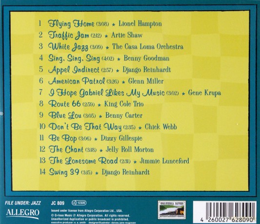 Various Artists: Jazz Cats (L. Hampton, A. Shaw, The Casa Loma Orchestra, B. Goodman, D. Reinhardt, G. Miller, G. Krupa, N. King Cole, B. Carter, C. Webb, D. Gillespie, J.R. Morton, J. Lunceford, D. Reinhardt): Open Road Jazz [CD]