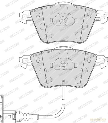 Zestaw klocków hamulcowych, hamulce tarczowe Ferodo FDB4223 Audi VW Seat