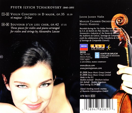 Janine Jansen: Tchaikovsky:Violin Conc,Souvenir D\'un Li [CD]