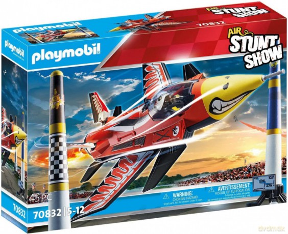PLAYMOBIL Zestaw figurek Stunt Show 70832 Lotniczy pokaz kaskaderski: Odrzutowiec "Orzeł"