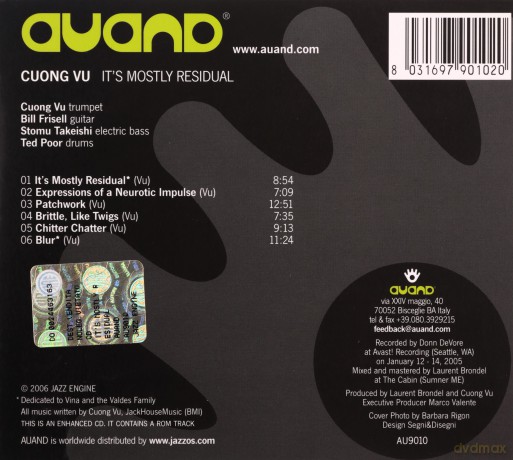 Vu, Cuong (B. Frisell, S. Takeishi, T. Poor): It's Mostly Residual [CD]
