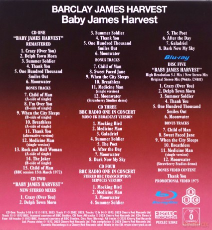 Barclay Harvest James: Baby James Harvest [CD]