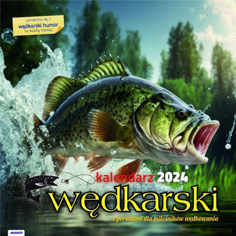 Kalendarz 2024 Ścieny Wędkarski z przepisami [KALENDARZ]