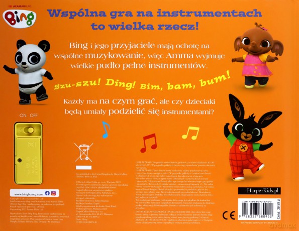 Gramy razem! Bing. Książeczka z dźwiękami [KSIĄŻKA]