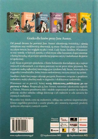 Lady Susan, Sandition, Watsonowie - Jane Austen [KSIĄŻKA]