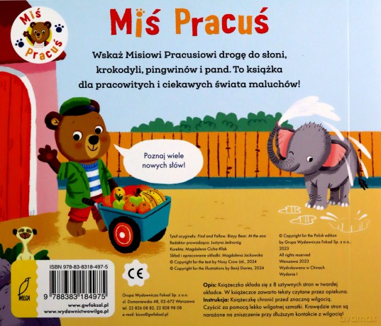 Miś Pracuś. Przesuń paluszkiem. W zoo - Benji Davies [KSIĄŻKA]