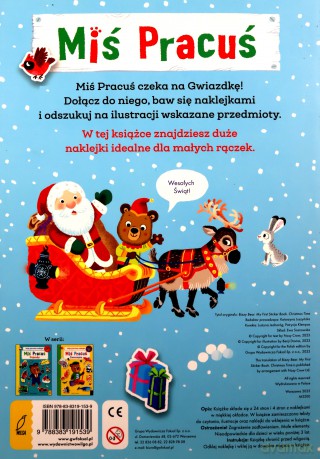 Miś Pracuś. Święta. Książka z naklejkami [KSIĄŻKA]