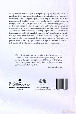 Sofizmaty ekonomiczne - Frederic Bastiat [KSIĄŻKA]